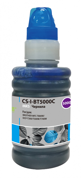 Cactus CS-I-BT5000C голубой 100мл для Brother DCP-T300/T500W/T700W/MFC-T800W