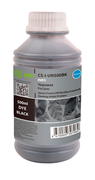 Cactus CS-I-Un500BK черный 500мл для Epson/Canon/HP/Brother Ecotank