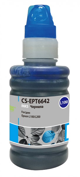 Cactus CS-EPT6642 T6642 голубой 100мл для Epson L100/L110/L120/L132/L200/L210/L222/L300/L312/L350/L355/L362/L366/L456/L550/L555/L566/L1300