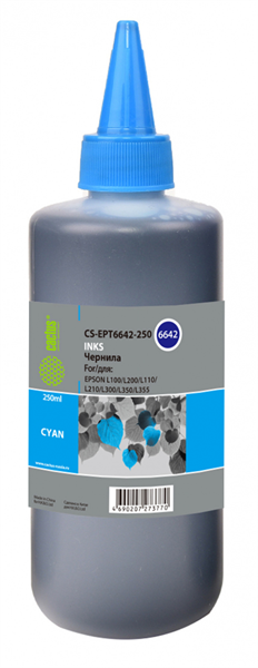 Cactus CS-EPT6642-250 T6642 голубой 250мл для Epson L100/L110/L120/L132/L200/L210/L222/L300/L312/L350/L355/L362/L366/L456/L550/L555/L566/L1300